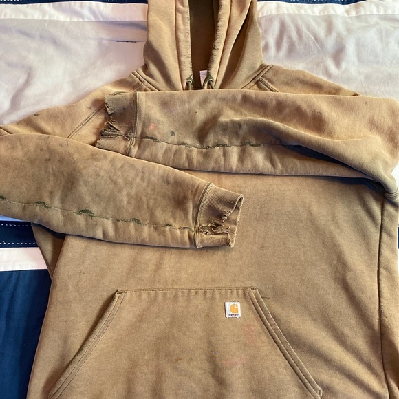 Worn Vintage Heavyweight Carhartt Hoodie - Picture 1 of 3